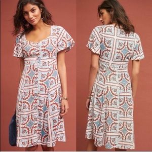 Anthropologie Maeve floral praslin dress